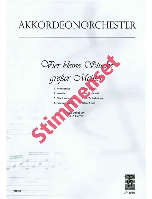 Vier kleine Stücke großer Meister